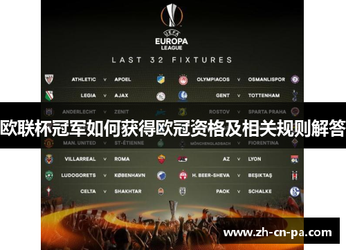欧联杯冠军如何获得欧冠资格及相关规则解答